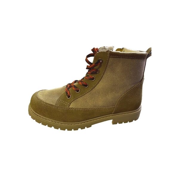 DayFive Ridge Faux Suede Lace Up Fleece Lined Brown Boots Kids' Size 4 - Picture 4 of 9